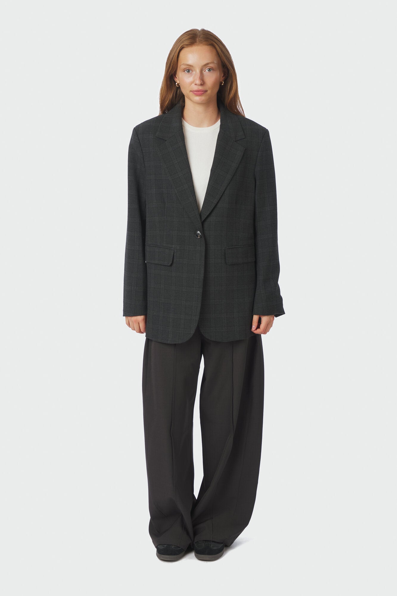 Gaby Check blazer - Antracit
